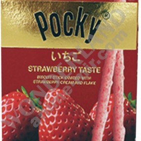 Палочки поки (в глазури со вкусом клубники) / Pocky Glico Strawberry Taste